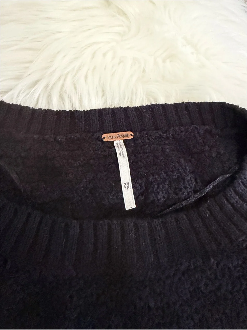 Free People Knit Open Back Tie Sweater